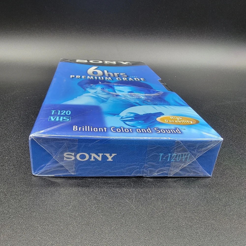 Sony Premium Grade T-120 6 Hrs VHS Blank Video Tape High Durability Sealed New